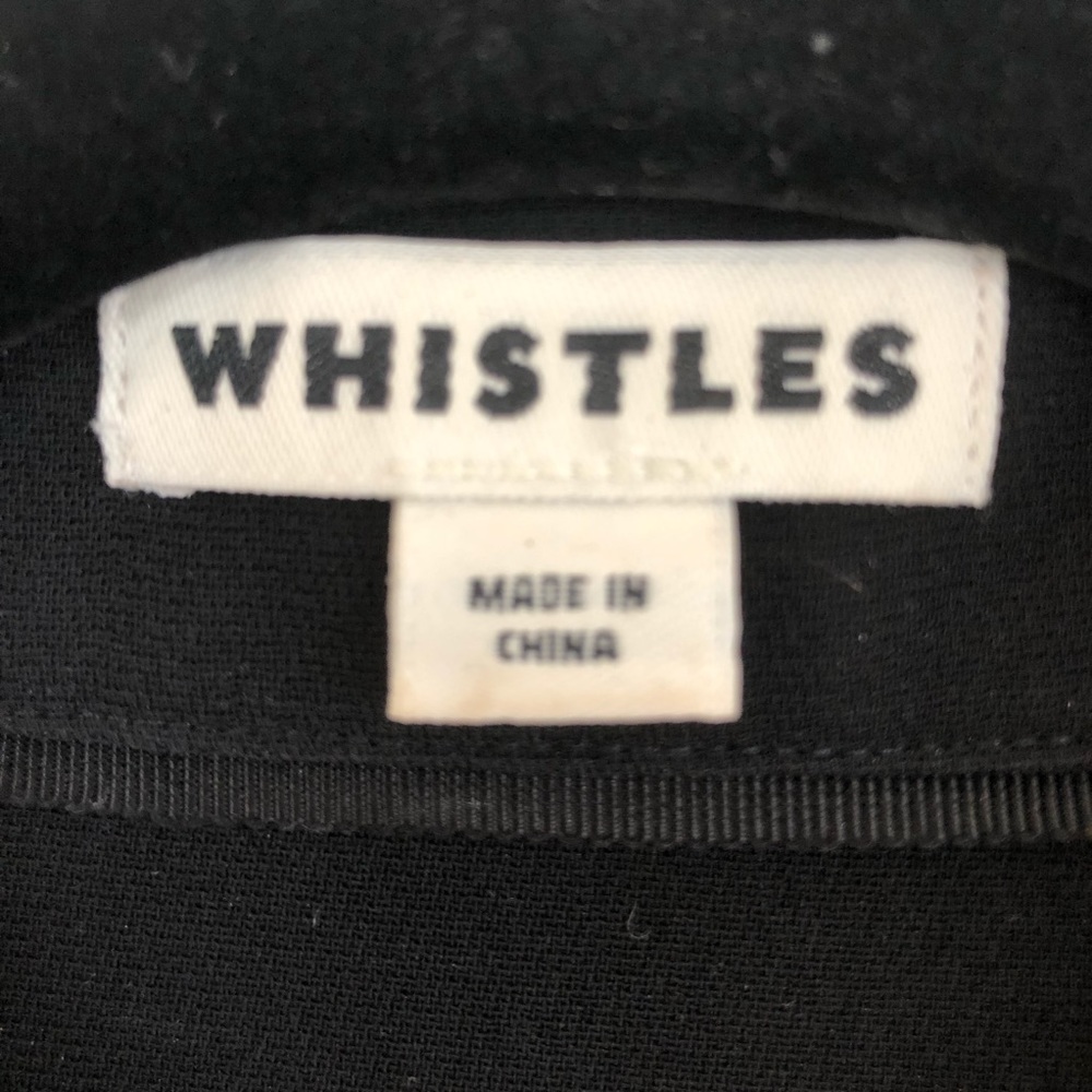 WHISTLES Black Paige V Neck Dress, Size 4 - Picture 7 of 10